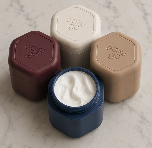EasyGo: o kit de potes magnéticos mais prático para sua rotina de autocuidado!