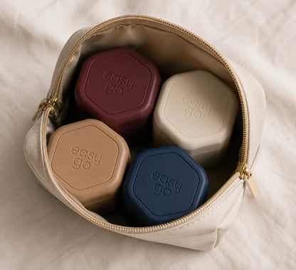 EasyGo: o kit de potes magnéticos mais prático para sua rotina de autocuidado!